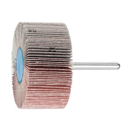 Pferd 2-1/2" x 1" Mounted Flap Wheel - 1/4" Shank - Aluminum Oxide - 120 Grit 45272